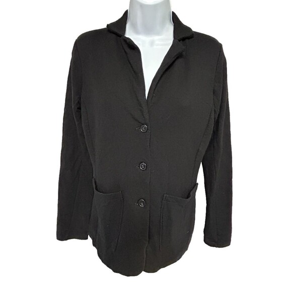 Tahari Blazer Women's Size S Black Stretch Buttons Pockets Collar Workwear - Picture 1 of 8